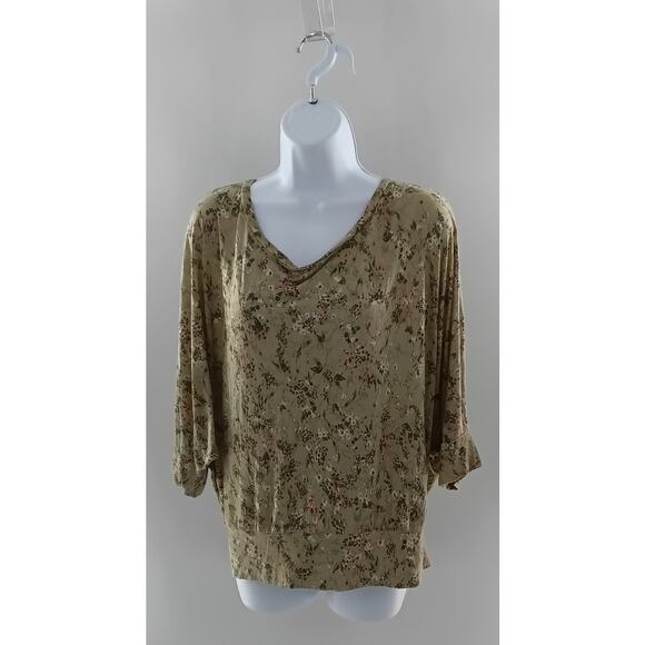 Mudd green floral Dolman Whimsigoth Office work career Goblincore Forest fairy - Picture 1 of 5